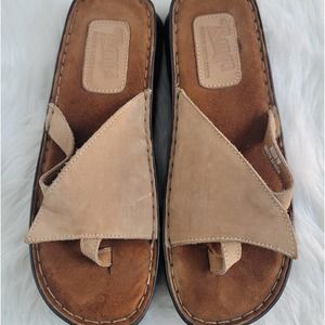 TSONGA SOUTH AFRICA GENUINE SUEDE LEATHER SLIP-ON SANDAL MEN'S 7 WOMEN'S 9